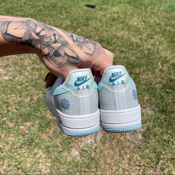 NIKE AIR FORCE 1 LOW WHITE TEAL - Picture 3 of 3